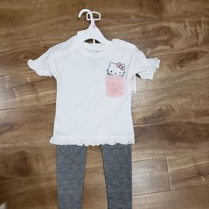 Hello kitty set for girls size 6 t-shirt & legging